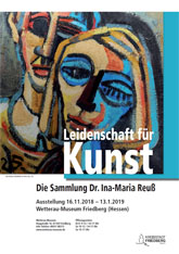 Ausstellungsplakat "Leidenschaft für Kunst. Die Sammlung Dr. Ina-Maria Reuß"